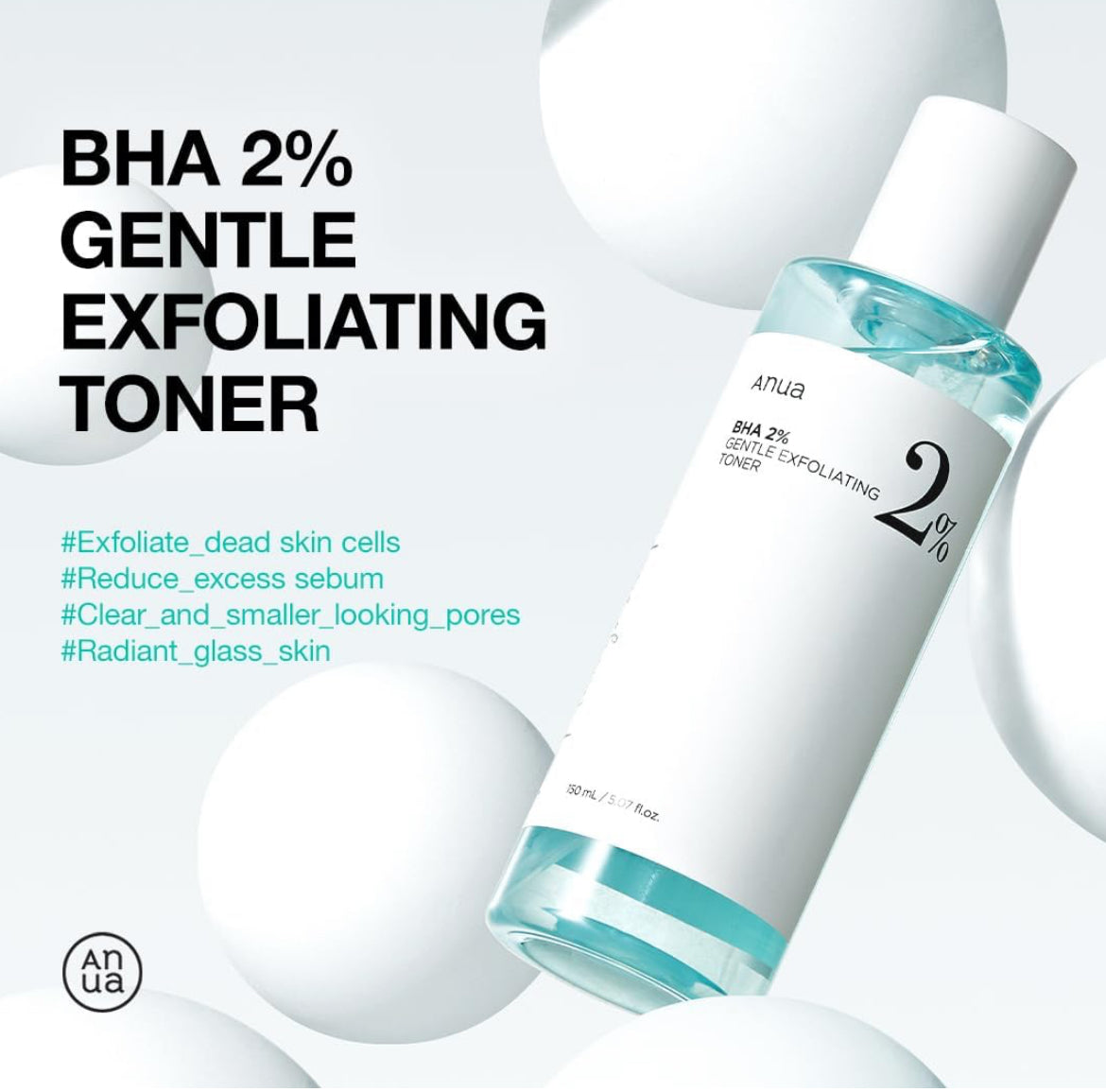ANUA BHA 2% GENTLE EXFOLIATING TONER 150ml