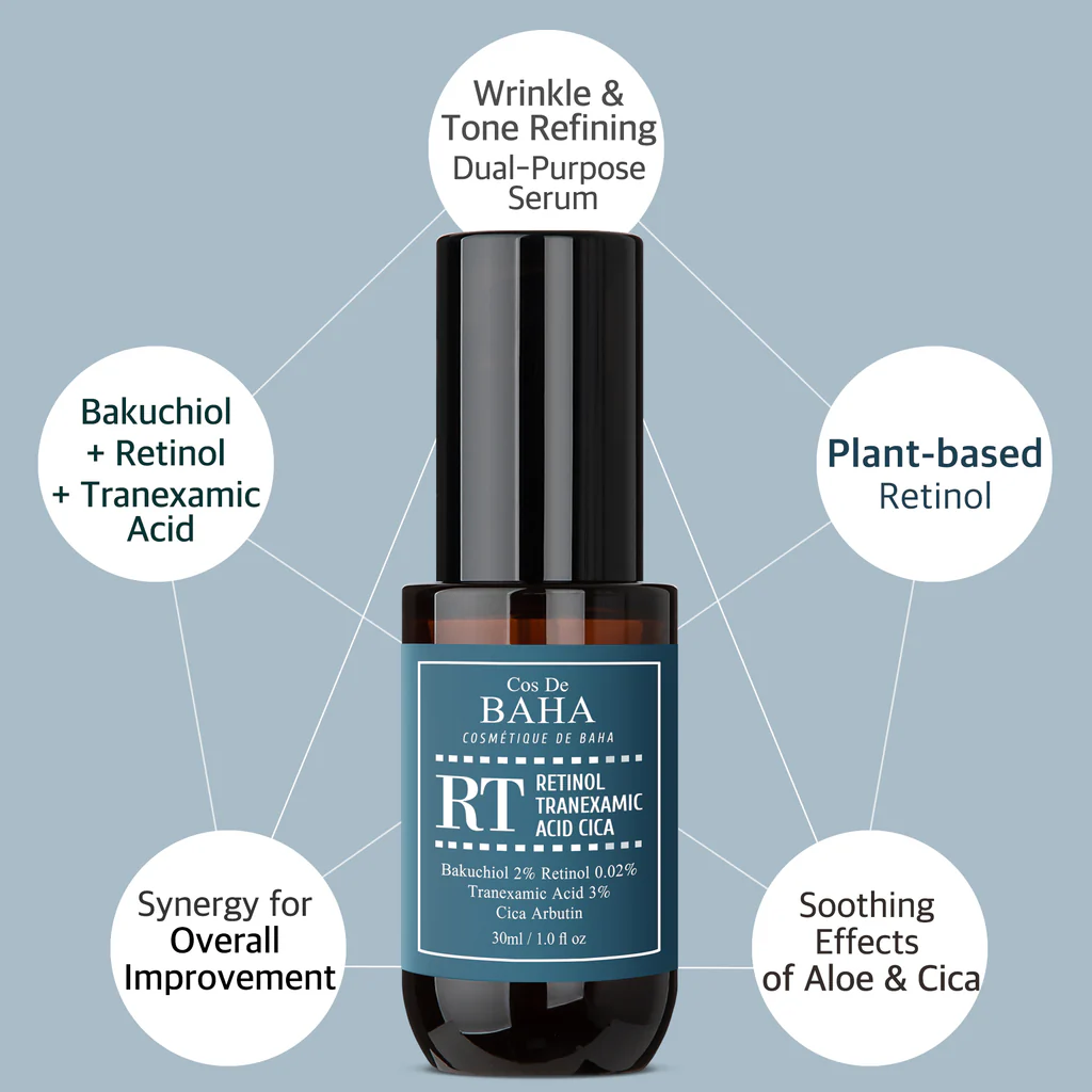 Cos de Baha RT. Retinol & Tranexamic Acid Radiance Boost Facial Serum