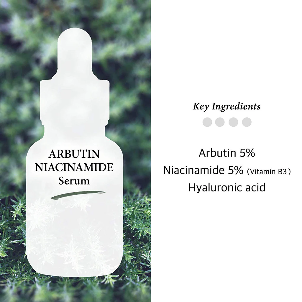 Cos de Baha AN.             Arbutin 5% Serum for Face with Niacinamide 5% - Treating Pigmentations, Melasma, Dark Spot Corrector(30ml)