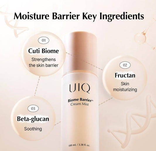 UIQ Biome Barrier Cream Mist for Microbiome, Moisturizing