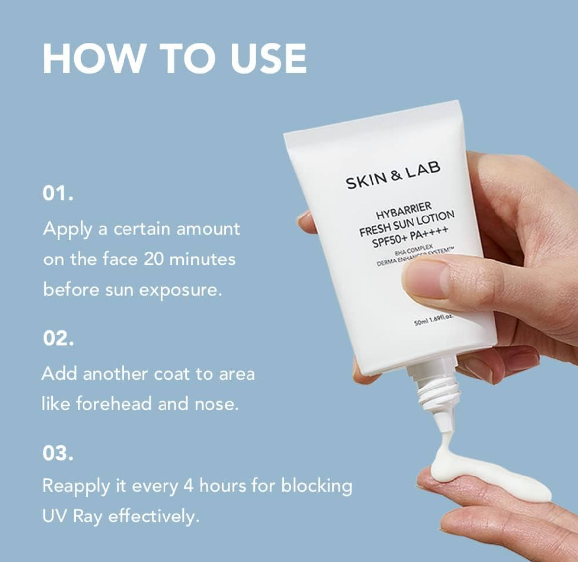 [SKIN&LAB] Hybarrier Fresh Sun Lotion Set of 2 | SFP50+ PA+++ | Chemical Sunscreen